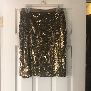 Gold sequin skirt